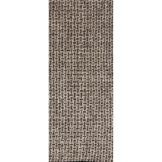 Hand woven Solid Casual Dark Brown Fairbanks Wool Rug (26 X 8)