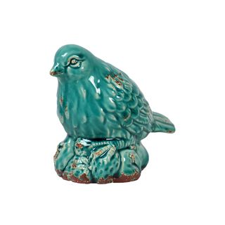Antique Blue Ceramic Bird