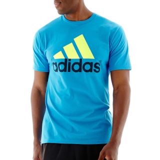 Adidas Logo Tee, Blue, Mens