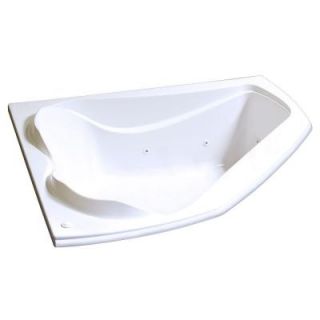 MAAX Velvet 5 ft. Whirlpool Corner Tub with 10 Microjets in White 102745 091 001 100