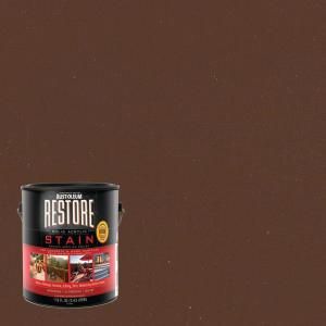 Restore 1 gal. Solid Acrylic Water Based Chocolate Exterior Stain 47025