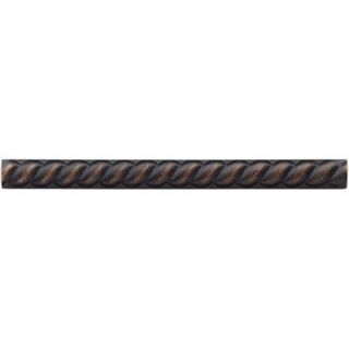 Weybridge 1/2 in. x 6 in. Cast Metal Rope Liner Dark Oil Rubbed Bronze Tile (18 pieces / case)   Discontinued TILE469070003HD