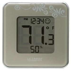 La Crosse Technology Digital Thermometer and Hygrometer in Silver 302 604S TBP