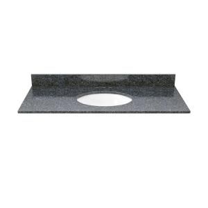 Solieque 37 in. Granite Vanity Top in Blue Pearl with White Basin VT3722BLP.4.HDSOL,DSOM,DSOM