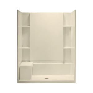 Sterling Plumbing Accord Seated 36 in. x 60 in. x 74 1/2 in. Shower Kit in Almond 72290100 47