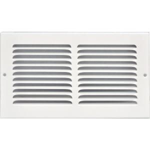 SPEEDI GRILLE 12 in. x 6 in. White Return Air Vent Grille with Fixed Blades SG 126 RAG