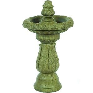 Athens Stonecasting Aged Pine Acanthus Fountain with Pump 04 914013AP
