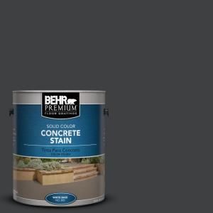BEHR Premium 1 Gal. #PFC 75 Tar Black Solid Color Concrete Stain 83001