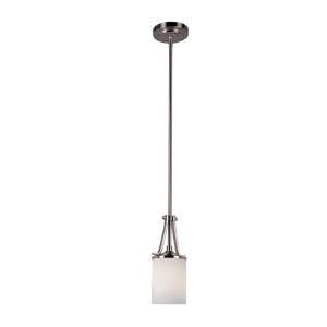 Filament Design Cabernet Collection 1 Light Brushed Nickel Pendant with White Frosted Shade CLI WUP569293