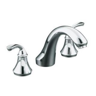 KOHLER Forte 8 in. 2 Handle Low Arc Bath Faucet Trim in Polished Chrome (Valve not included) K T10278 4 CP