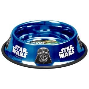 Platinum Pets Star Wars 4 Cup Non Embossed Non Tip Bowl with Darth Vader Design in Blue 32SWBWL 1