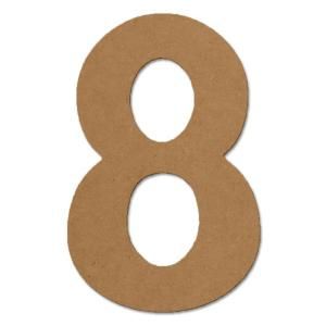 Design Craft MIllworks 8 in. MDF Classic Wood Number (8) 47394