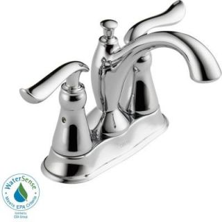 Delta Linden 4 in. Centerset 2 Handle High Arc Bathroom Faucet in Chrome with Metal Pop Up 2594 MPU DST