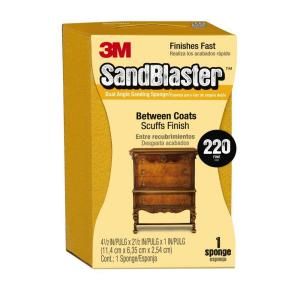 Sandblaster 4 1/2 in. x 2 1/2 in. x 1 in. 220 Grit Fine Dual Angle Sanding Sponge 9565