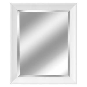 Deco Mirror 28 1/2 in. x 34 1/2 in. Contemporary Mirror in White 2077