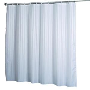 Croydex Shower Curtain in Woven Stripe White AF580822YW