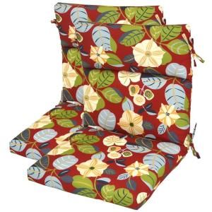 Plantation Patterns Orient Floral High Back Outdoor Chair Cushion (2 Pack) DISCONTINUED 7718 02221700