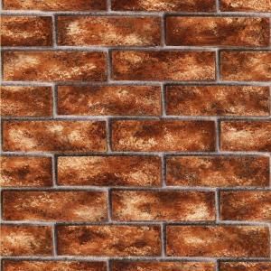 56 sq. ft. Urbania Brick Red Brick Texture Wallpaper 412 44145