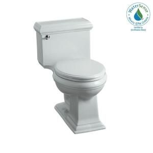 KOHLER Memoirs Comfort Height 1 piece 1.28 GPF Elongated Toilet with AquaPiston Flushing Technology in Ice Grey K 3812 95