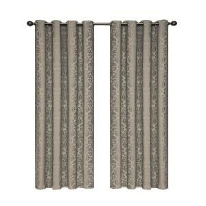 Eclipse Nadya Blackout Black Polyester Curtain Panel, 84 in. Length 12996052084BLK