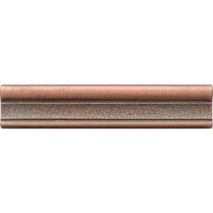 Daltile Castle Metals 2 1/2 in. x 12 in. Aged Copper Metal Hammered Ogee Liner Trim Wall Tile CM01212OGEEB1P