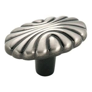 Amerock 1 9/16 in. Pewter Oval Cabinet Knob BP1338 PWT