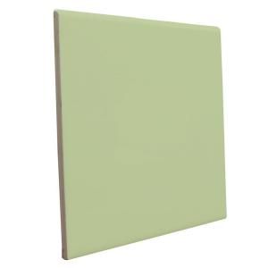 U.S. Ceramic Tile Matte Spring Green 6 in. x 6 in. Ceramic Surface Bullnose Wall Tile DISCONTINUED U211 S4669