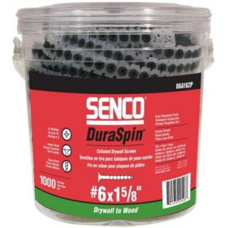 Senco DuraSpin Collated Screw #6 x 1 5/8 in. Coarse Round Head Phillips Sheet Metal Screws 06A162P