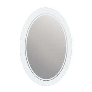 Glacier Bay 29 in. x 23 in. Frosted Oval Mirror 8140