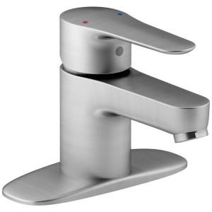 KOHLER July 1 or 3 Hole 1 Handle Low Arc Bathroom Faucet in Brushed Chrome K 98146 4 G