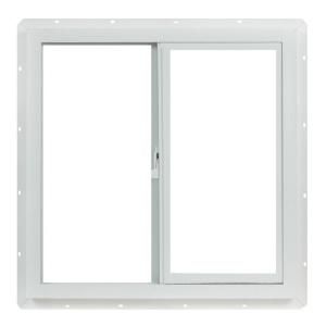 TAFCO WINDOWS Slider Vinyl Windows, 24 in. x 24 in., White, with Single Glass with Screen VUS2424OP