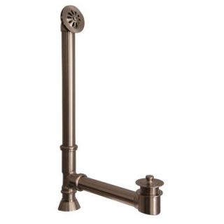 Barclay Products 1 1/2 in. Leg Tub Drains with Twist and Lift Stopper in Brushed Nickel 5599 SN