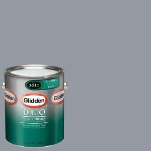 Glidden DUO 1 gal. #GLN48 01E Smoky Charcoal Eggshell Interior Paint with Primer GLN48 01E