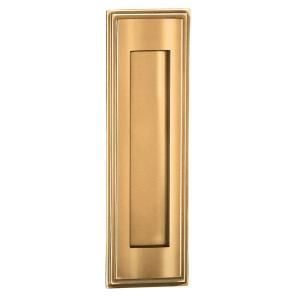 Salsbury Industries 4000 Series 3.5 in. W x 11 in. H x 0.75 in. D Vertical Mail Slot in Brass Finish 4085B