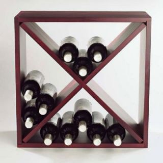 Wine Enthusiast 24 Bottle Compact Cellar Cube Wine Rack in Mahogany 640 24 04