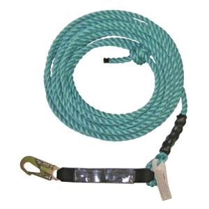 Guardian Fall Protection 5/8 in. x 75 ft. Blue Poly Steel Rope with Snaphook 01350