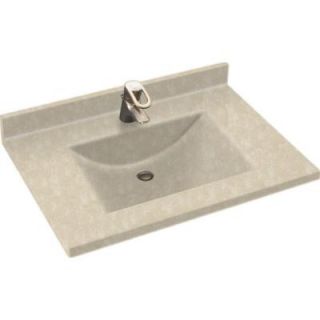 Swanstone Contour 31 in. Solid Surface Vanity Top with Basin in Cloud Bone CV2231 126
