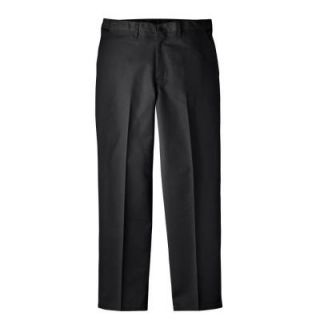 Dickies Regular Fit 38 in. x 32 in. Polyester Flat Front Comfort Waist Multi Use Pocket Pant Black 7113738BK38 32