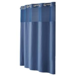 Hookless Shower Curtain Mystery with Peva Liner in Moonlight Blue Diamond Pique RBH82MY420