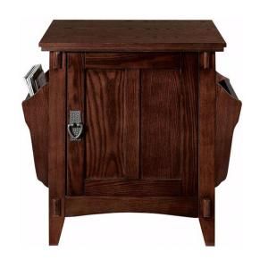 Home Decorators Collection Artisan Macintosh Oak 24 in. W Magazine End Table with Rack 0808000970