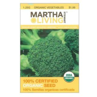 Martha Stewart Living 1.25 Gram Broccoli Green Sprouting Calabrese Seed 3905