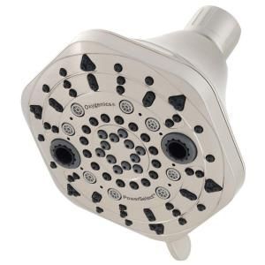 Oxygenics PowerSelect 7 Spray 3.38 in. Fixed Showerhead in Brushed Nickel 89546
