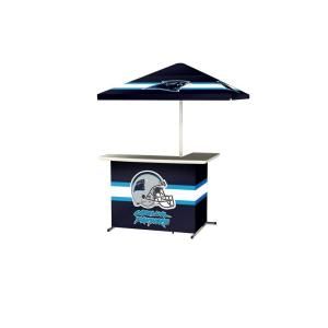 Best of Times Carolina Panthers All Weather L Shaped Patio Bar with 6 ft. Umbrella 2001W1225