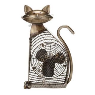 Deco Breeze 17.5 in. Cat Shaped Decorative Figurine Fan DBF0358