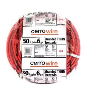 Cerrowire 50 ft. 6/19 Stranded THHN Wire   Red 112 4203B