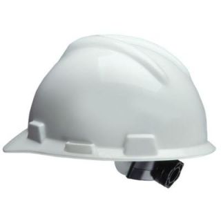 MSA Safety Works White Hard Hat with Ratchet Suspension 818064