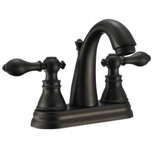 Kingston Brass Classic 4 in. Centerset 2 Handle High Arc Bathroom Faucet in Oil Rubbed Bronze HFS5615ACL