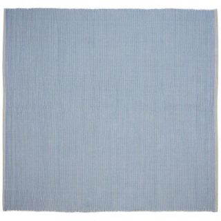 Home Decorators Collection Ribbed Cotton Blue 8 ft. Square Area Rug DISCONTINUED 0467150310