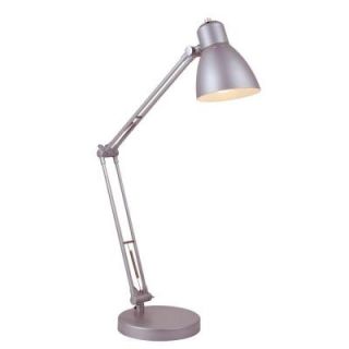 Illumine Designer Collection 28 in. Silver Desk Lamp with Silver Metal Shade CLI LS 22063SILV