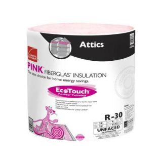 Owens Corning EcoTouch 9 1/2 in. x 23 in. x 25 ft. R 30 Unfaced Continuous Roll Fiberglas Insulation RU71